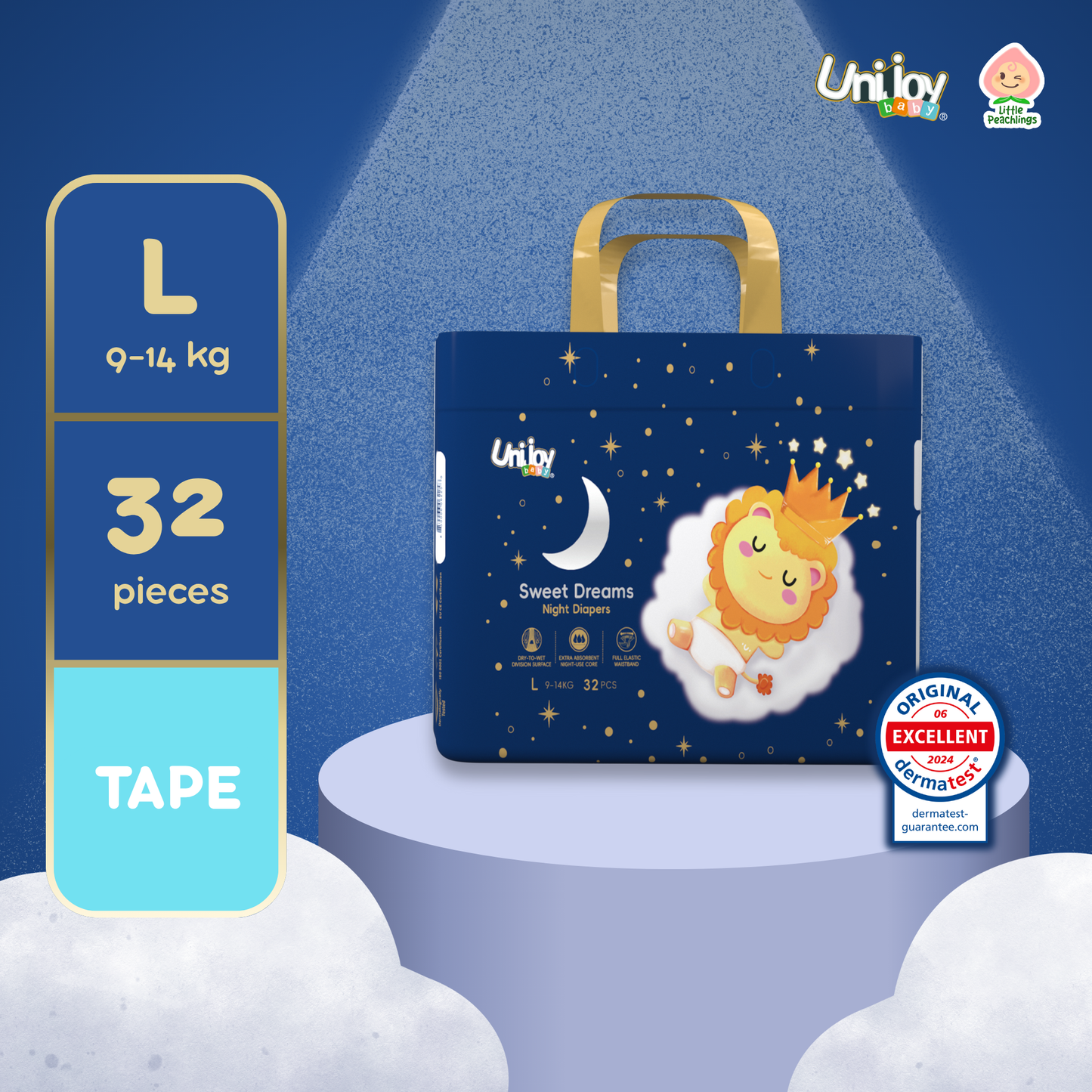 Unijoy Sweet Dreams Tape Diaper (Jumbo)